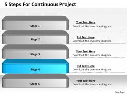 1013 business ppt diagram 5 steps for continuous project review powerpoint template