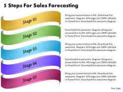 1013 business ppt diagram 5 steps for sales forecasting powerpoint template