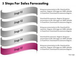 1013 business ppt diagram 5 steps for sales forecasting powerpoint template