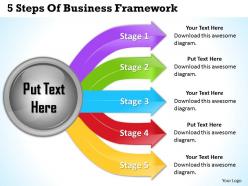 1013 Business Ppt diagram 5 Steps of Business Framework Powerpoint Template