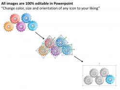 37970070 style variety 1 gears 5 piece powerpoint presentation diagram infographic slide