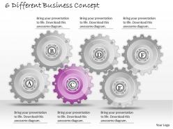 1013 business ppt diagram 6 different business concept powerpoint template