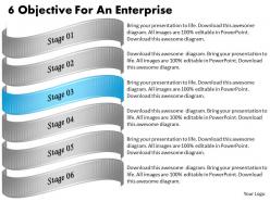 1013 business ppt diagram 6 objective for an enterprise powerpoint template