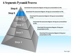 1013 business ppt diagram 6 segments pyramid process powerpoint template