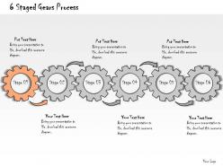 1013 business ppt diagram 6 staged gears process powerpoint template