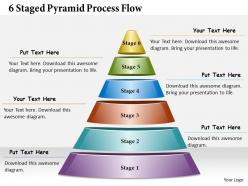 1013 business ppt diagram 6 staged pyramid process flow powerpoint template