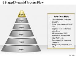1013 business ppt diagram 6 staged pyramid process flow powerpoint template