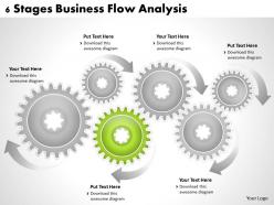 1013 business ppt diagram 6 stages business flow analysis powerpoint template
