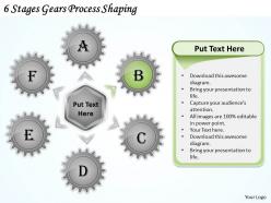 1013 business ppt diagram 6 stages gears process shaping powerpoint template
