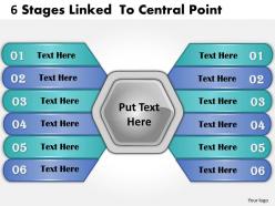 1013 Business Ppt diagram 6 Stages Linked to Central Point Powerpoint Template
