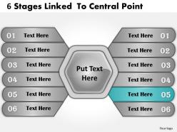 1013 business ppt diagram 6 stages linked to central point powerpoint template