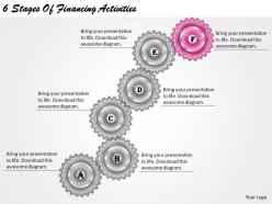 1013 business ppt diagram 6 stages of financing activities powerpoint template