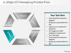 1013 business ppt diagram 6 steps of managing process flow powerpoint template
