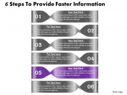1013 business ppt diagram 6 steps to provide faster information powerpoint template