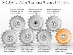 1013 business ppt diagram 7 colorful gears business process diagram powerpoint template