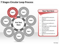 1013 business ppt diagram 7 stages circular loop process powerpoint template