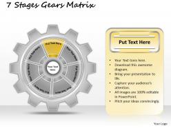4600446 style variety 1 gears 7 piece powerpoint presentation diagram infographic slide