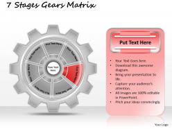 1013 business ppt diagram 7 stages gears matrix powerpoint template
