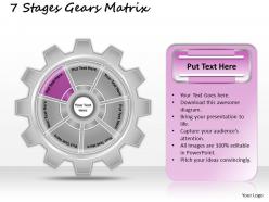 1013 business ppt diagram 7 stages gears matrix powerpoint template