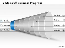1013 business ppt diagram 7 steps of business progress powerpoint template