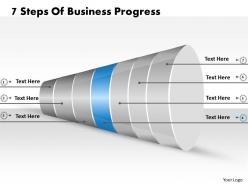 1013 business ppt diagram 7 steps of business progress powerpoint template