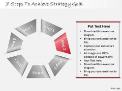 1013 business ppt diagram 7 steps to achieve strategy goal powerpoint template