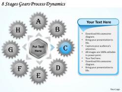 1013 business ppt diagram 8 stages gears process dynamics powerpoint template