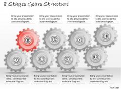 52487857 style variety 1 gears 8 piece powerpoint presentation diagram infographic slide