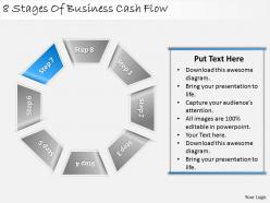 1013 business ppt diagram 8 stages of business cash flow powerpoint template