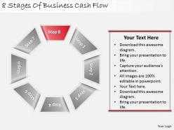 1013 business ppt diagram 8 stages of business cash flow powerpoint template