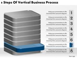 1013 business ppt diagram 8 steps of vertical business process powerpoint template