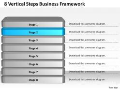 1013 business ppt diagram 8 vertical steps business framework powerpoint template