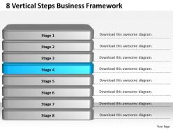 1013 business ppt diagram 8 vertical steps business framework powerpoint template