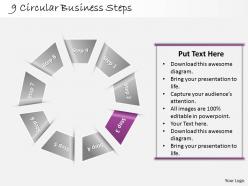 77105417 style division non-circular 9 piece powerpoint presentation diagram infographic slide
