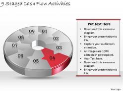 1013 business ppt diagram 9 staged cash flow activities powerpoint template