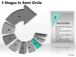 50128831 style circular semi 9 piece powerpoint presentation diagram infographic slide