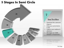 50128831 style circular semi 9 piece powerpoint presentation diagram infographic slide