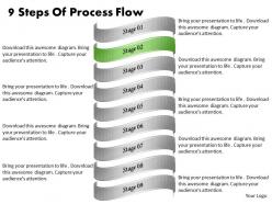 1013 business ppt diagram 9 steps of process flow powerpoint template
