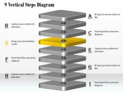 1013 business ppt diagram 9 vertical steps diagram powerpoint template