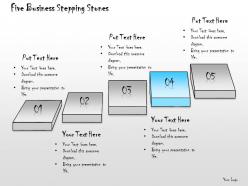 1013 business ppt diagram five business stepping stones powerpoint template
