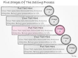 1013 business ppt diagram five stages of the selling process powerpoint template