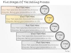 1013 business ppt diagram five stages of the selling process powerpoint template