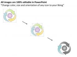 1013 business ppt diagram three arrow around circle powerpoint template