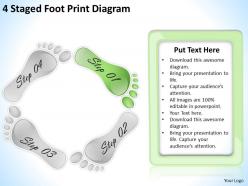 1013 business process consulting 4 staged foot print diagram powerpoint templates ppt backgrounds for slides