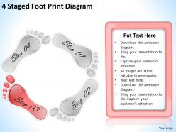 1013 business process consulting 4 staged foot print diagram powerpoint templates ppt backgrounds for slides