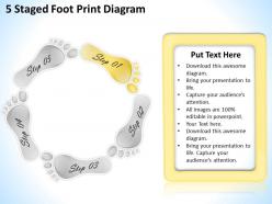 1013 business strategy 5 staged foot print diagram powerpoint templates ppt backgrounds for slides