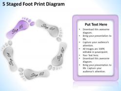 1013 business strategy 5 staged foot print diagram powerpoint templates ppt backgrounds for slides