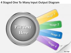 10898842 style linear 1-many 4 piece powerpoint presentation diagram infographic slide