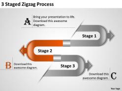 53037361 style circular zig-zag 3 piece powerpoint presentation diagram infographic slide