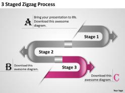 1013 management consulting business 3 staged zigzag process templates ppt backgrounds for slides